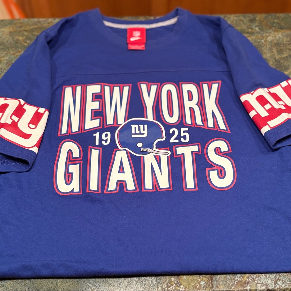 NFL New York Giants Blue and Red Tee